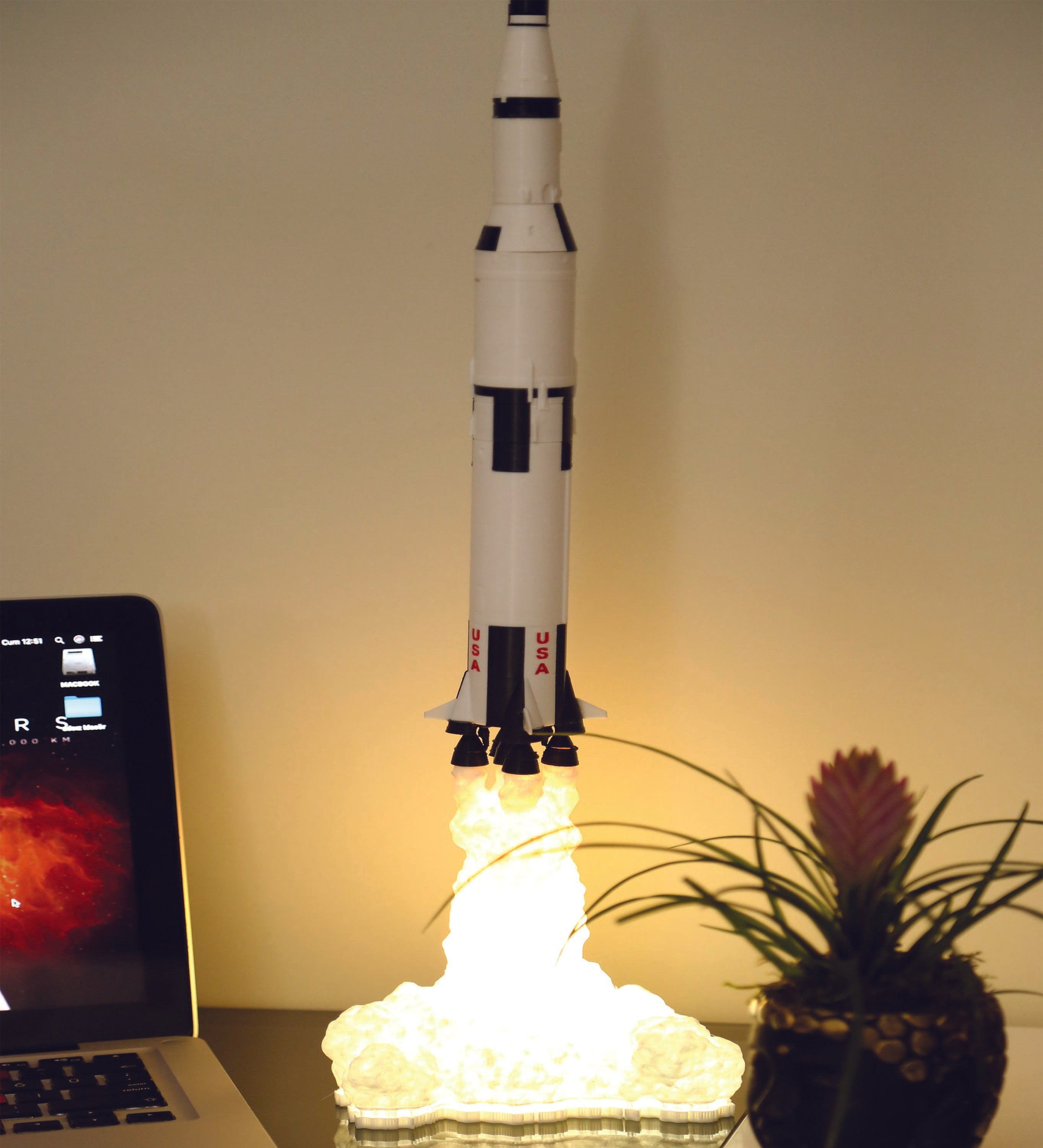 Historic Moon Apollo 11 Mission Lamp Perfect Gift for NASA & Astronomy Lovers!