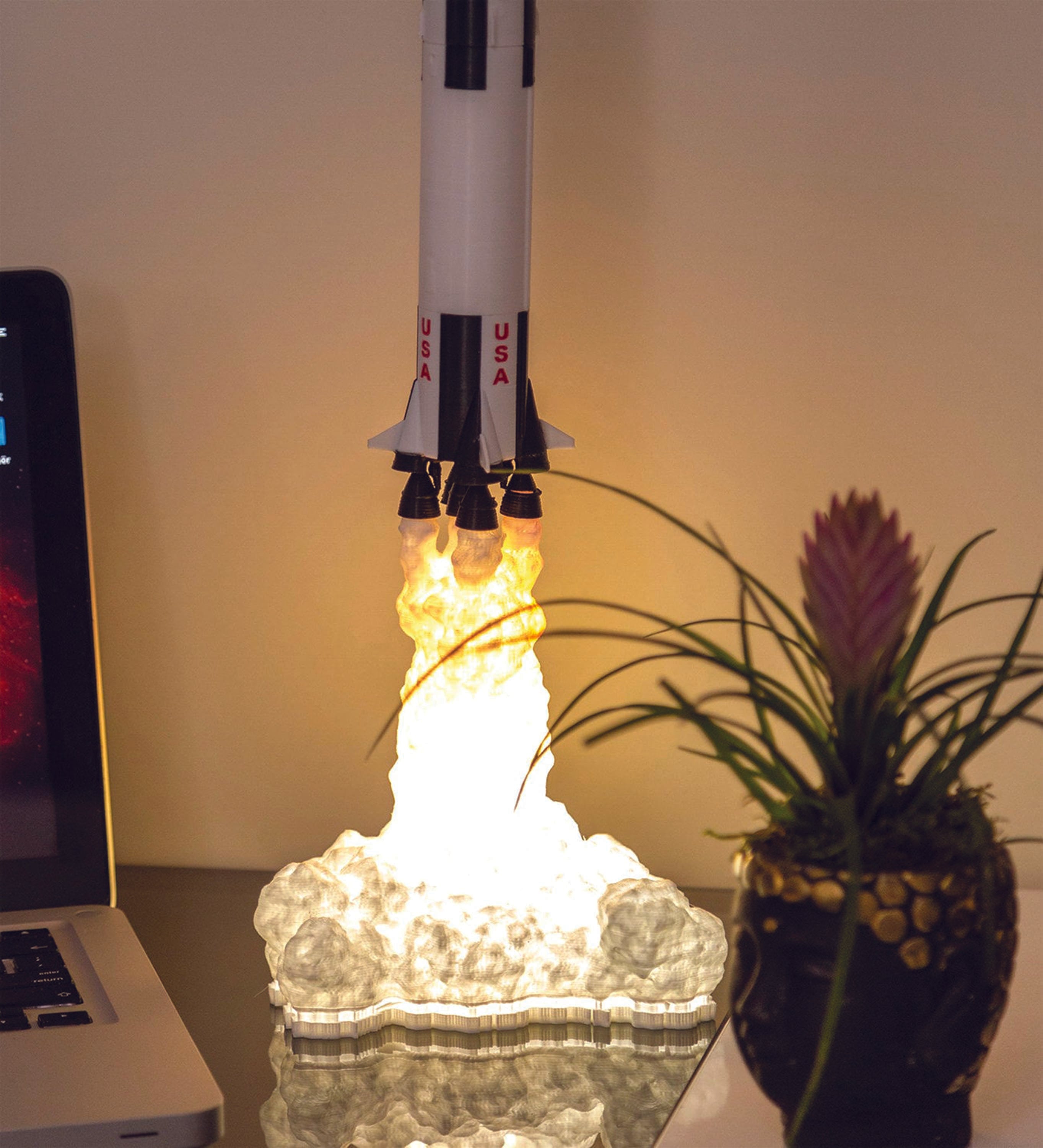 Historic Moon Apollo 11 Mission Lamp Perfect Gift for NASA & Astronomy Lovers!